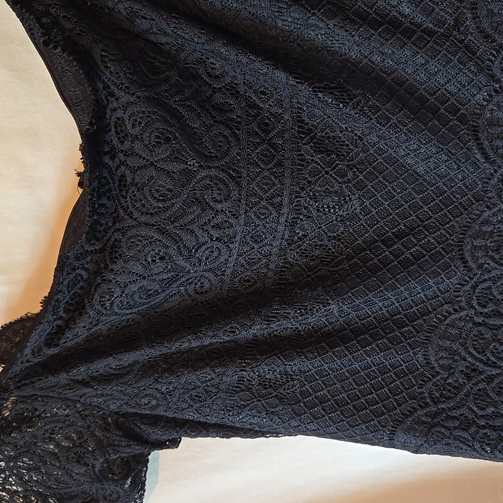Rewind Elegant Black Lace Off The Shoulder Midi Length Dress Plus Size XXL - Picture 3 of 7